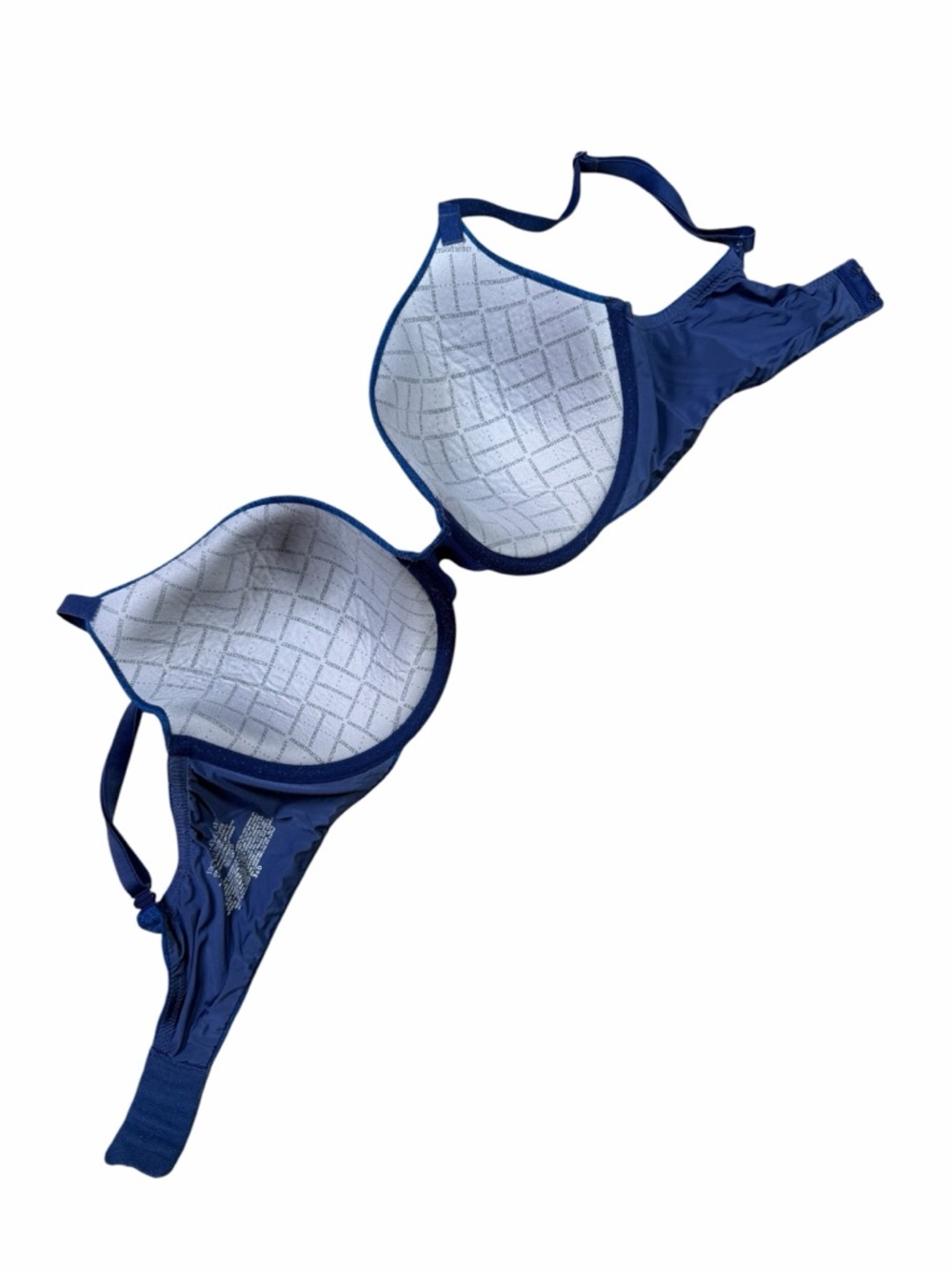 10/$25🦋 VS Blue Metallic Shine Convertible Uplift Semi Demi Bra - Size 36D - Picture 12 of 13